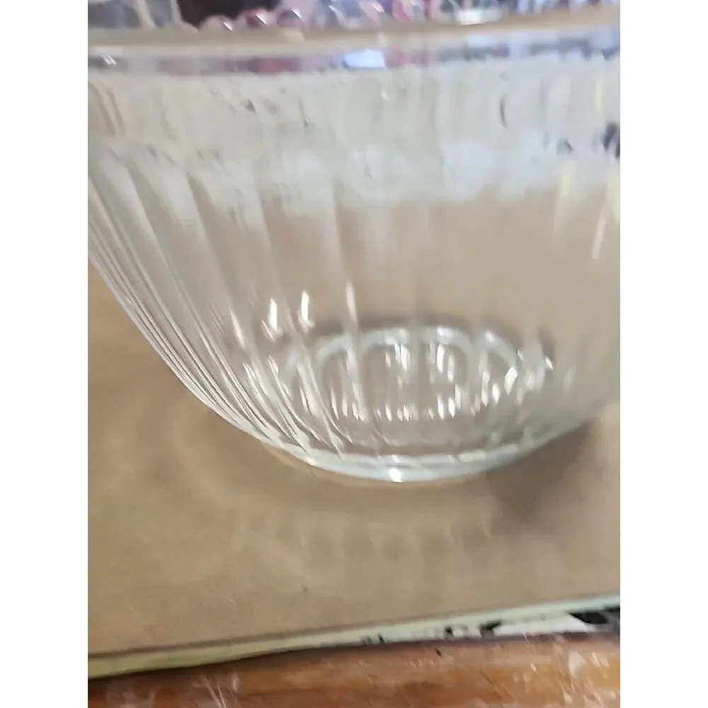 Pyrex Clear Ribbed Glass Mixing Bowl